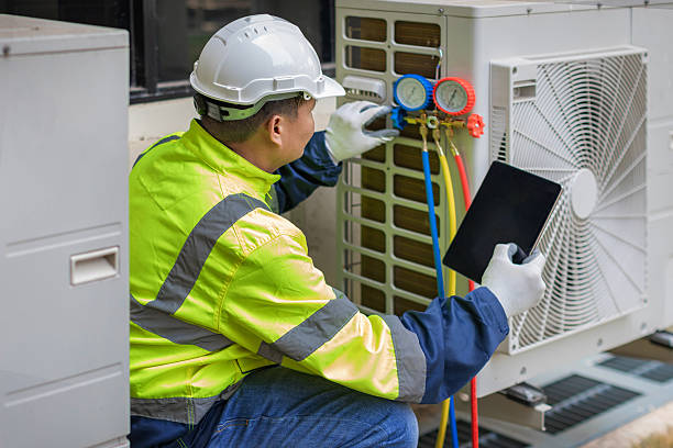 Professional Hvac Maintenance technician working in Slovan, PA